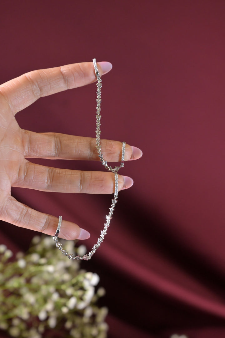 Ruhani Silver Diamond Ear Cuff Earrings