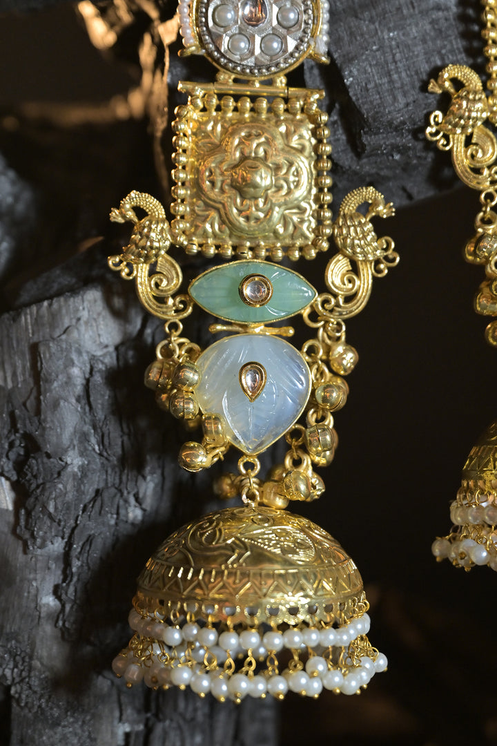 Alisha Boho Long Golden Dangler Earrings