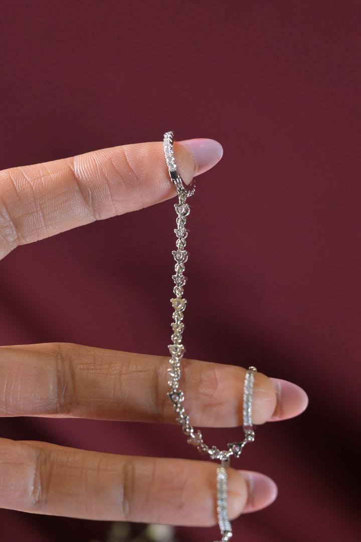 Ruhani Silver Diamond Ear Cuff Earrings