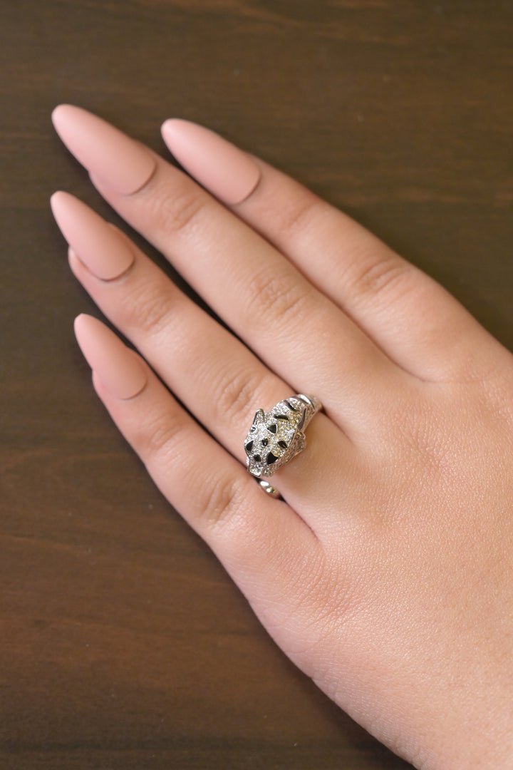 Panther Open Diamond Ring