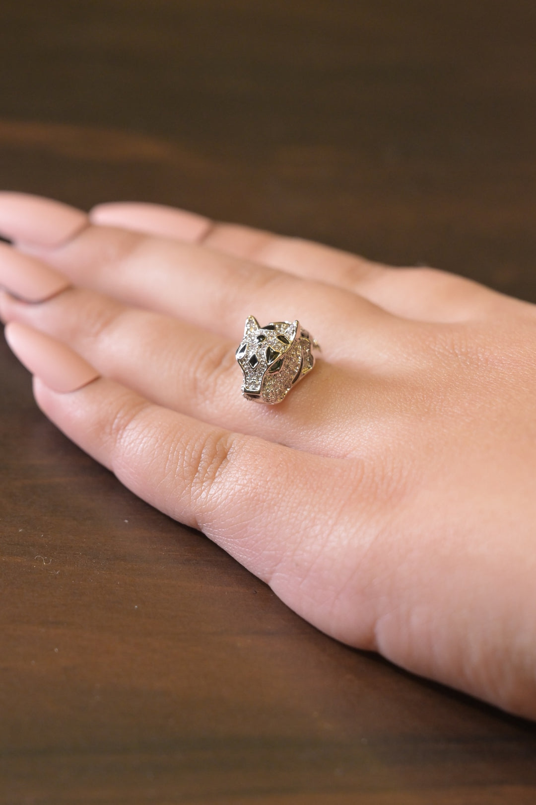 Panther Open Diamond Ring