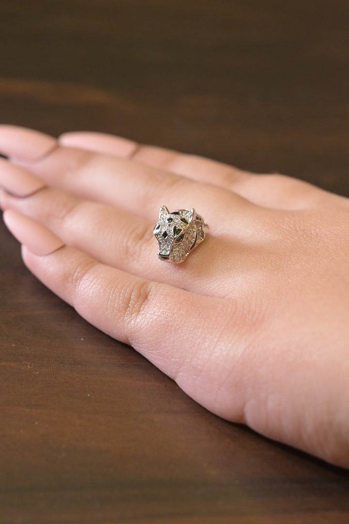 Panther Open Diamond Ring