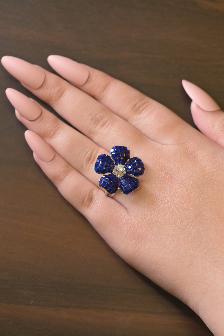Rosie Flower Diamond Cluster Ring