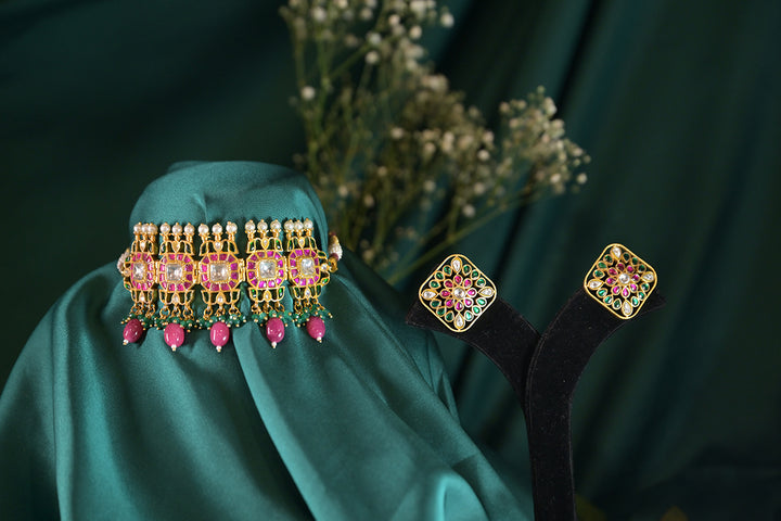 Gaurika Navratna Sangeet Choker Necklace