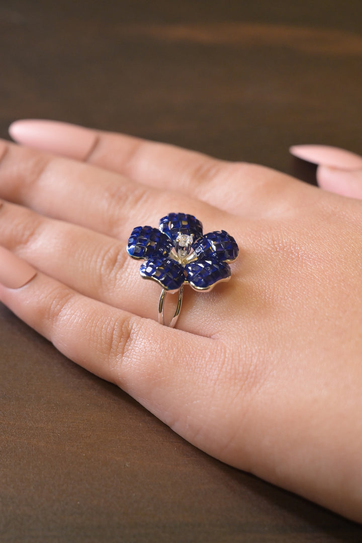 Rosie Flower Diamond Cluster Ring