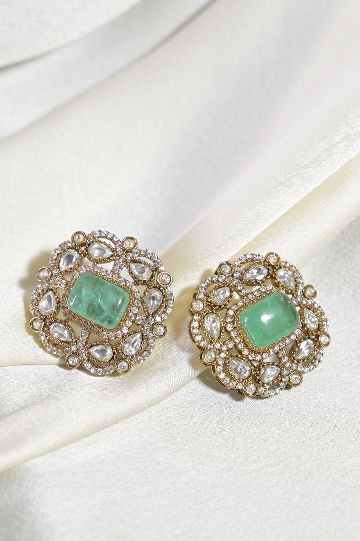 Dholna Mint Victorian Polki Choker Necklace