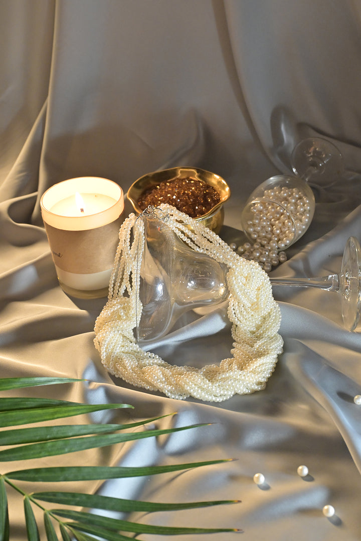 Dhara Bohemian Premium Layered Twisted Pearl Neckalce