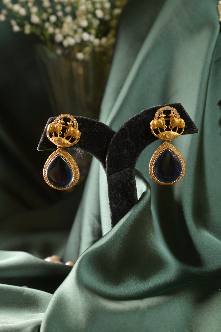 Padmavati Meenakari Gemstone Cluster Necklace