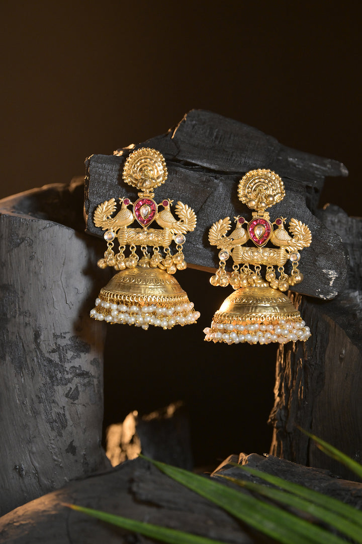 Braj Golden Chandelier Earrings