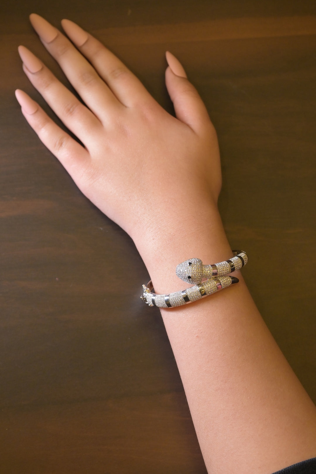 Zamija Cobra CZ Diamond Silver Bracelet