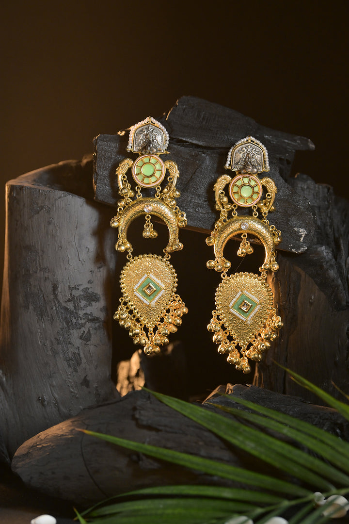 Vishnu Golden Chandelier Earrings