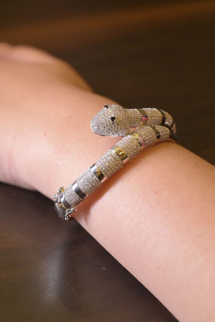 Zamija Cobra CZ Diamond Silver Bracelet