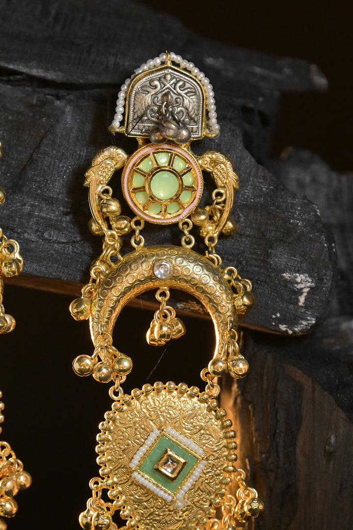 Vishnu Golden Chandelier Earrings