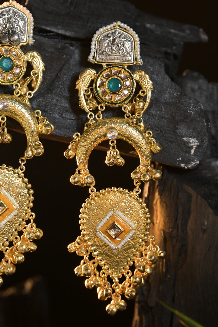 Vishnu Golden Chandelier Earrings