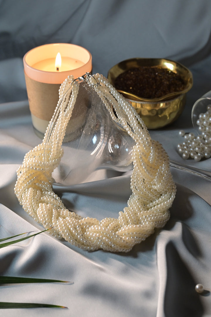 Dhara Bohemian Premium Layered Twisted Pearl Neckalce