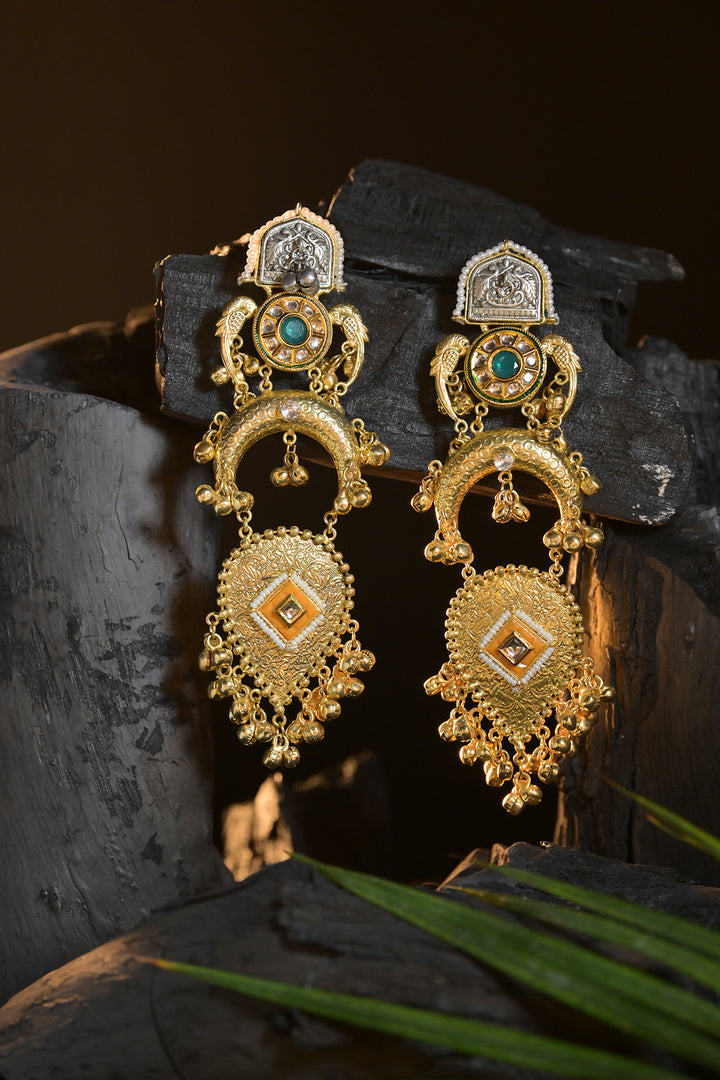 Vishnu Golden Chandelier Earrings