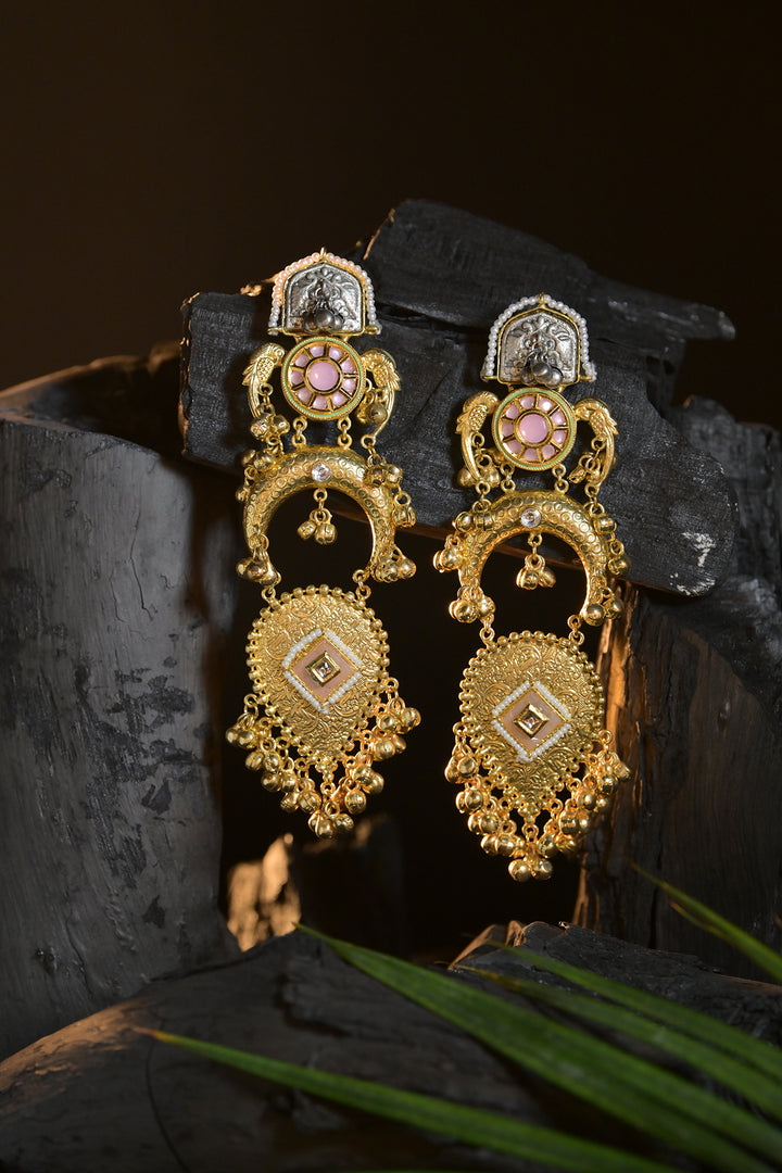 Vishnu Golden Chandelier Earrings