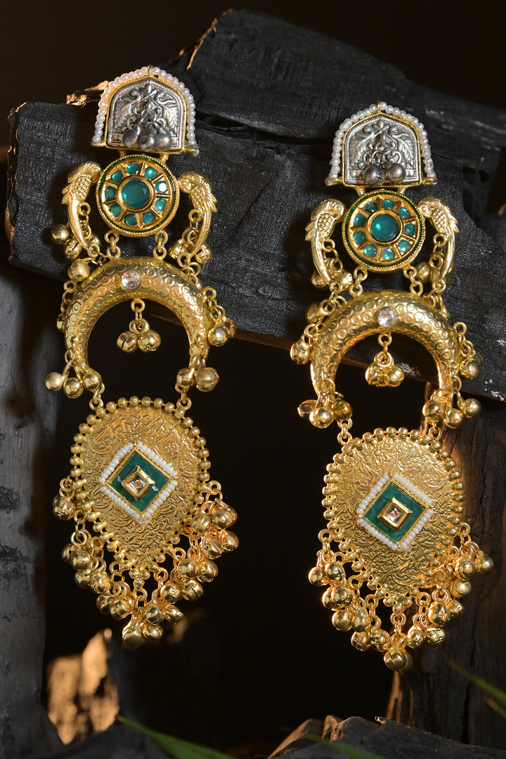 Vishnu Golden Chandelier Earrings