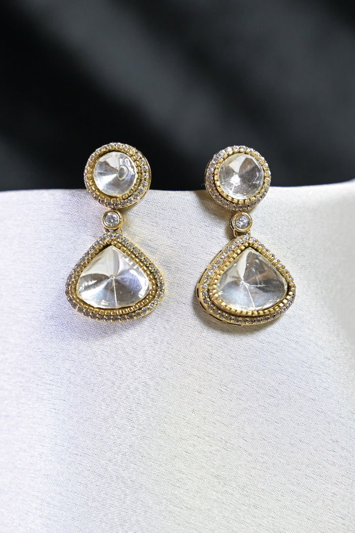 Nizami Golden Lightweight Polki String Necklace