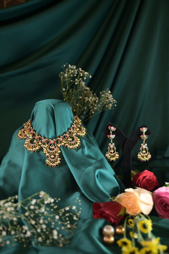 Radhika Chaandbali Multicolored Statement Jadau Necklace