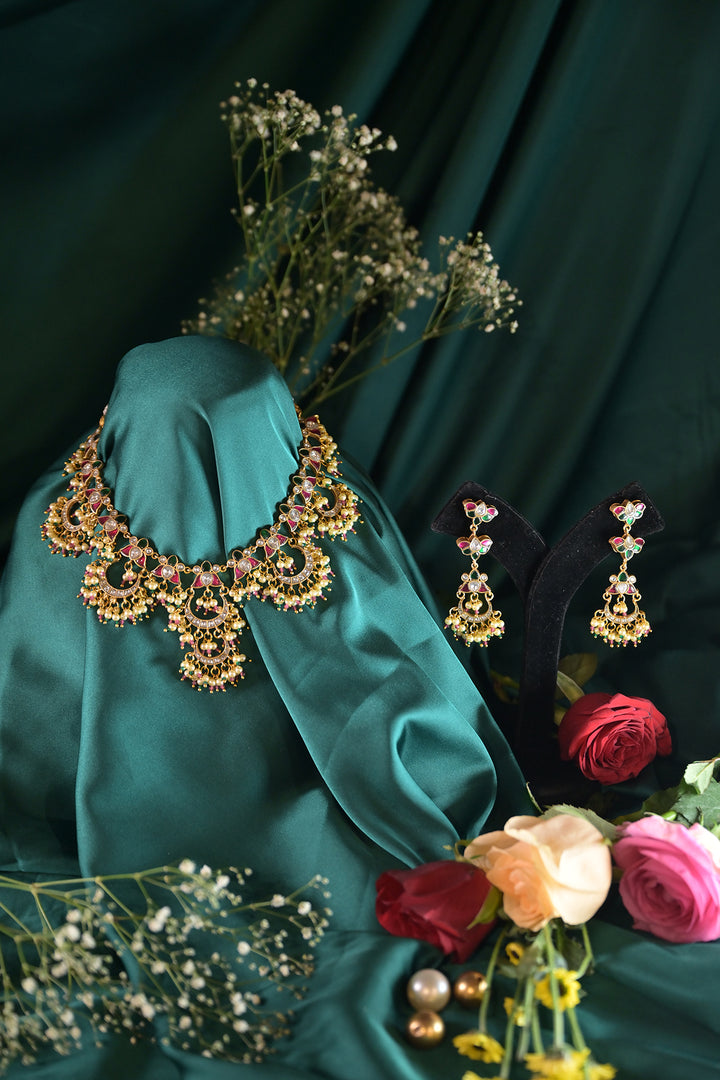 Radhika Chaandbali Multicolored Statement Jadau Necklace