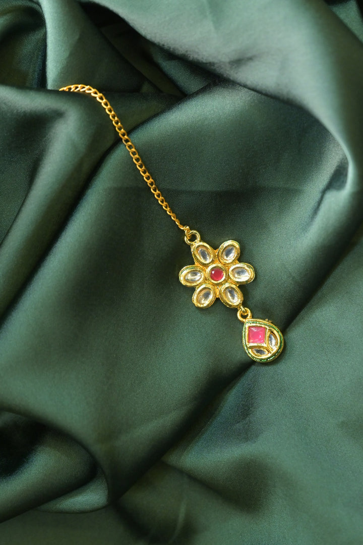 Uttra Kundan Gemstone Delite Ethnic Maangtikka