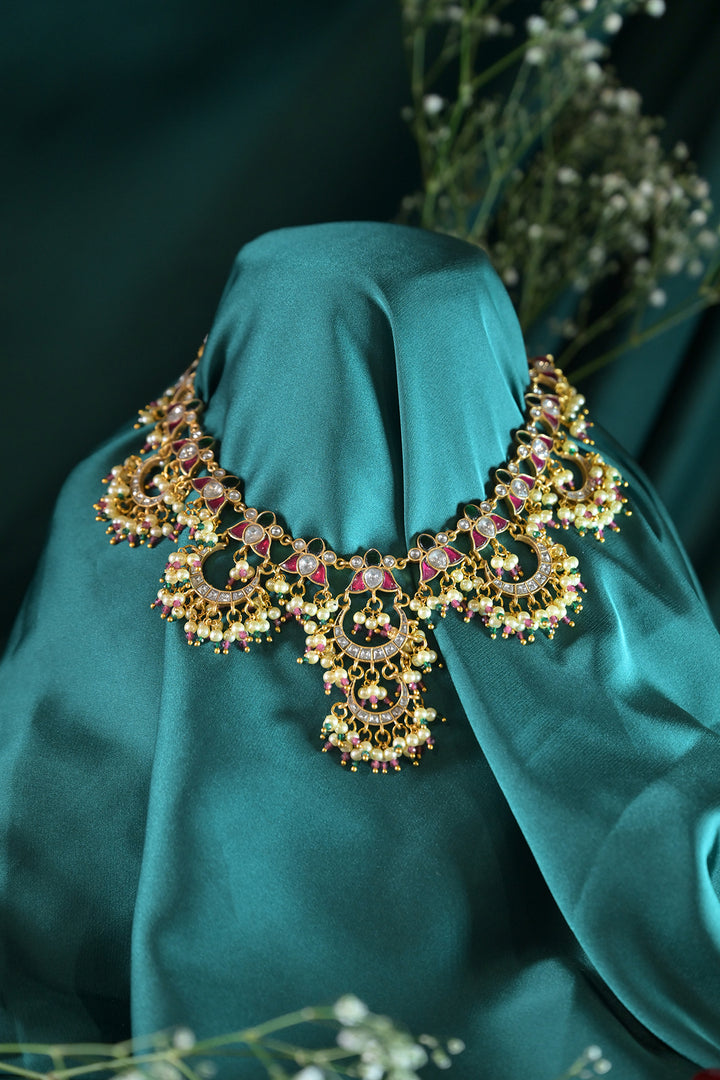 Radhika Chaandbali Multicolored Statement Jadau Necklace