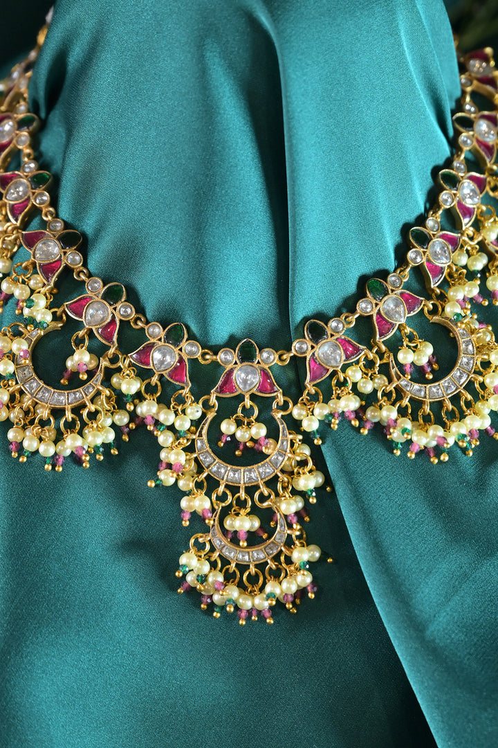 Radhika Chaandbali Multicolored Statement Jadau Necklace