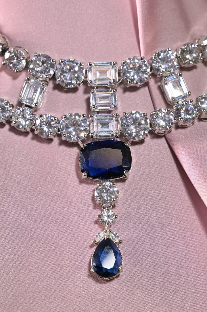 Deep Blue Shyama Cocktail Diamond Necklace
