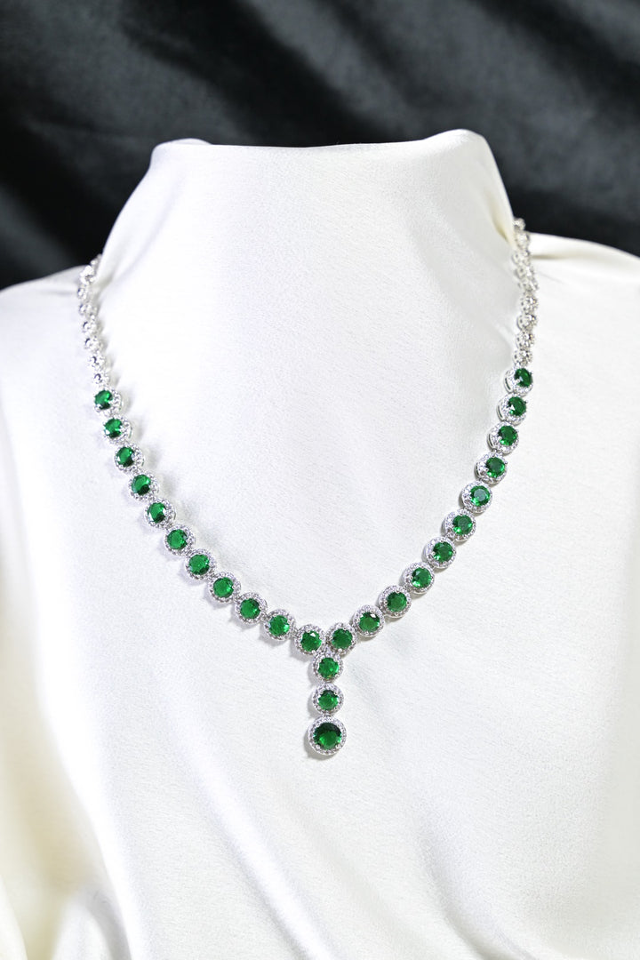 Pushp Gemstone Diamond Cocktail Necklace