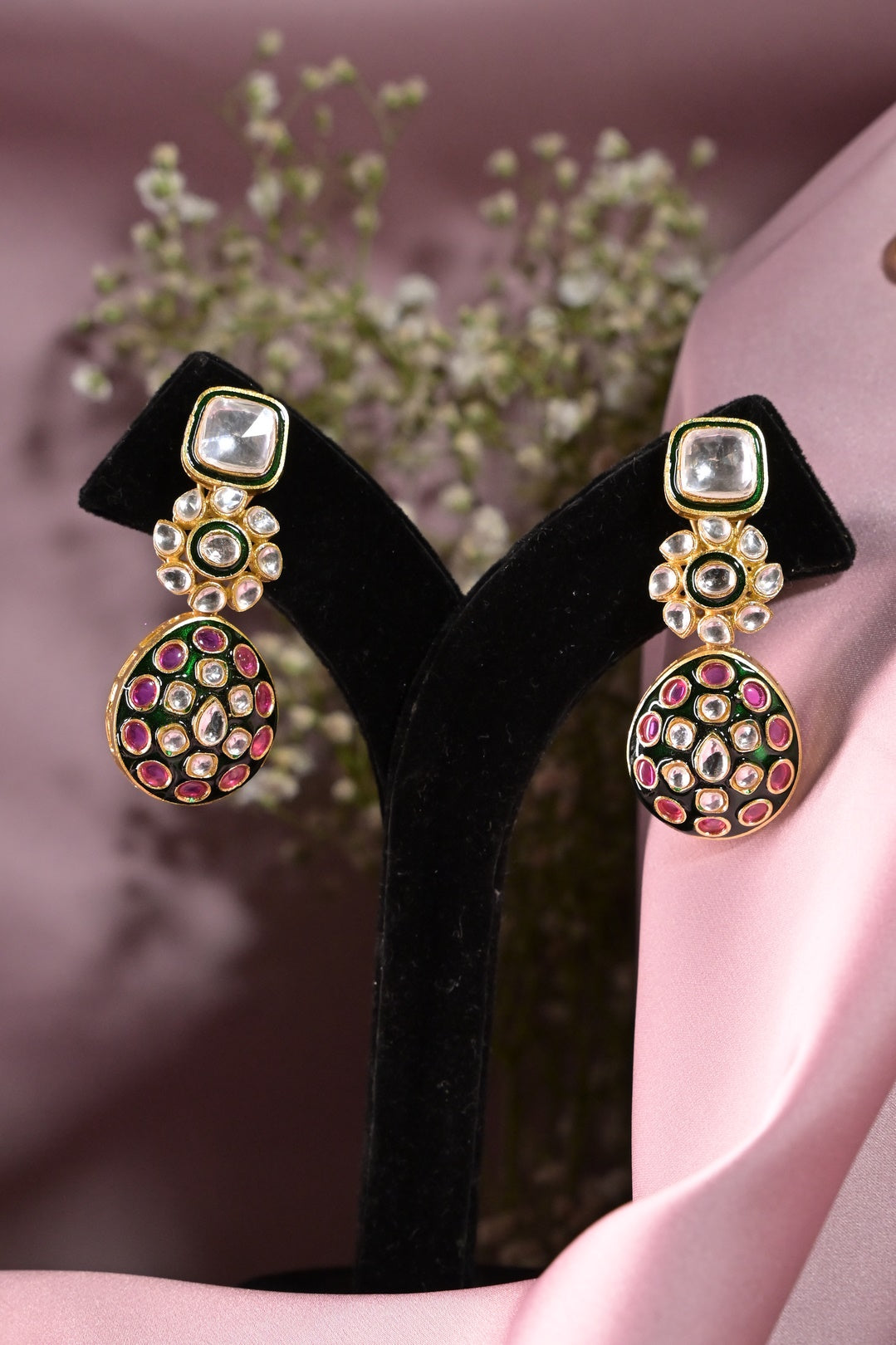 Kalyani Multicolour Bridal Polki Kundan Necklace