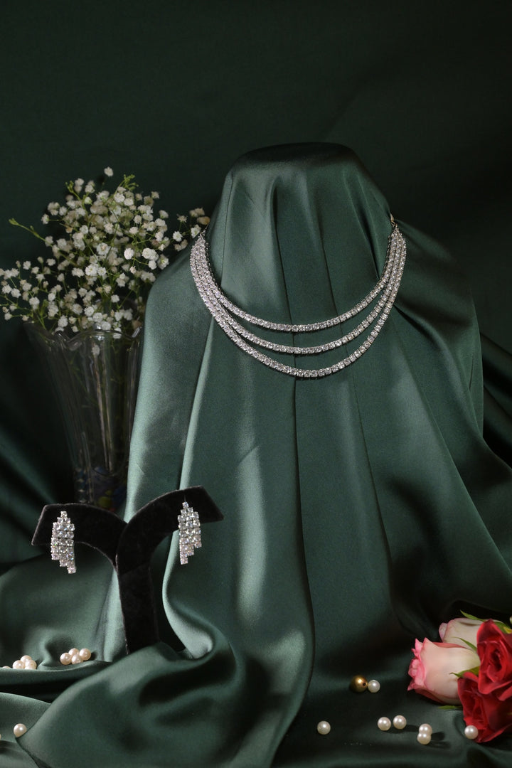 Kavishka Premium Layered Diamond Cocktail Necklace