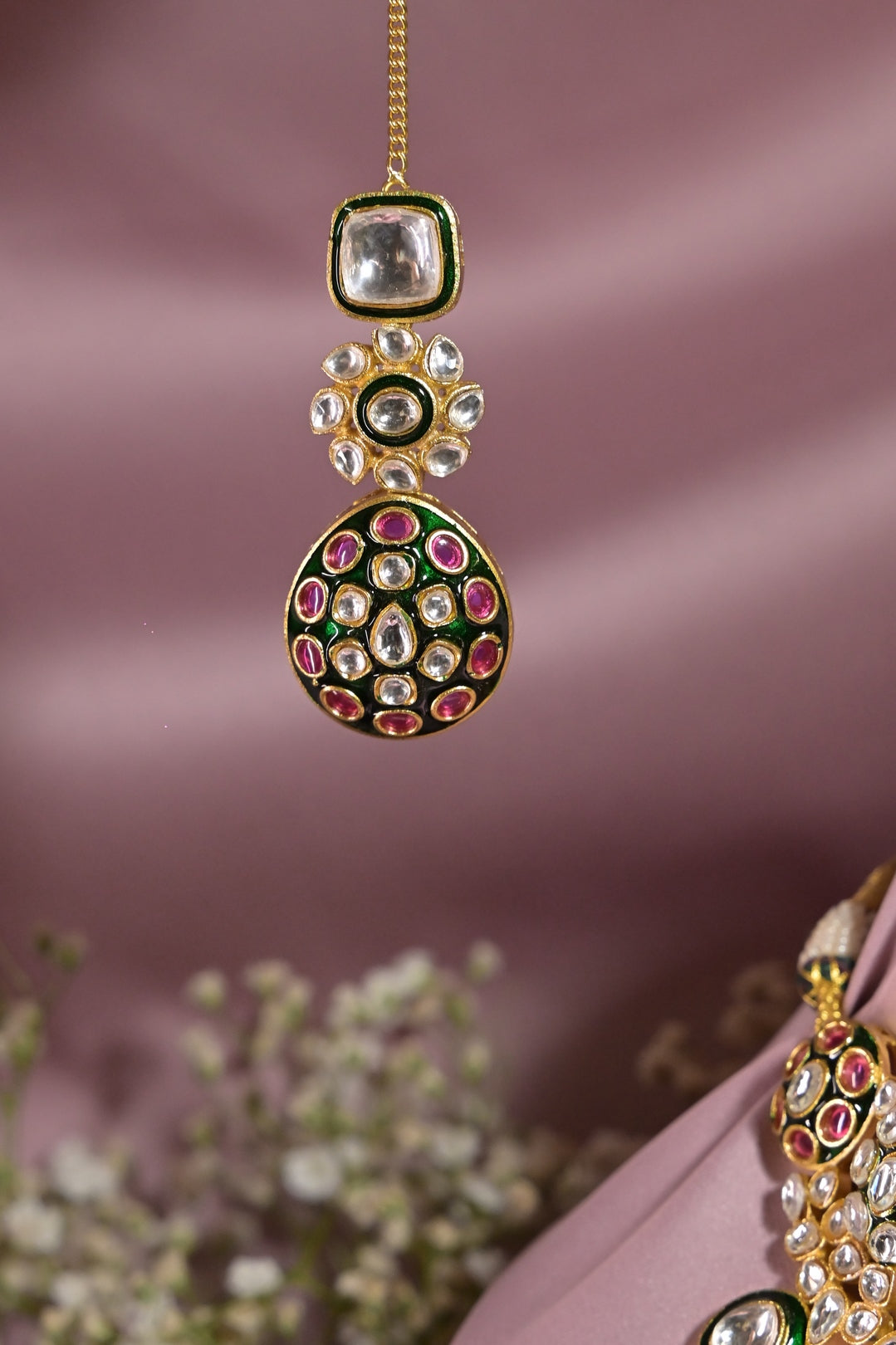 Kalyani Multicolour Bridal Polki Kundan Necklace
