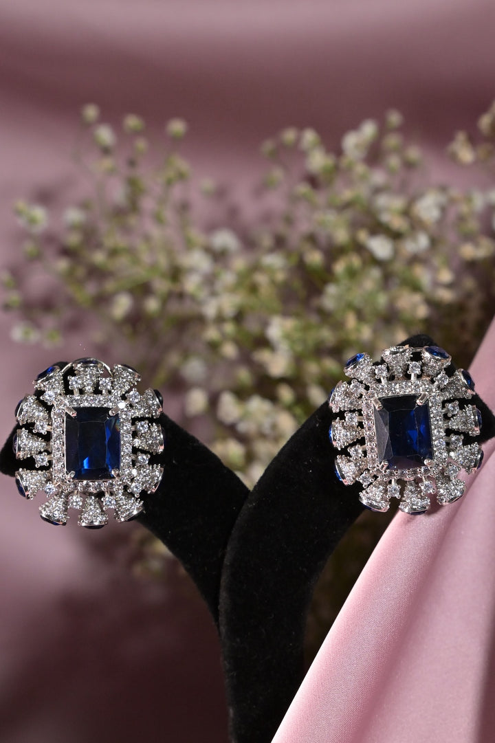 Rajwadi Blue Sapphire Cocktail Diamond Necklace