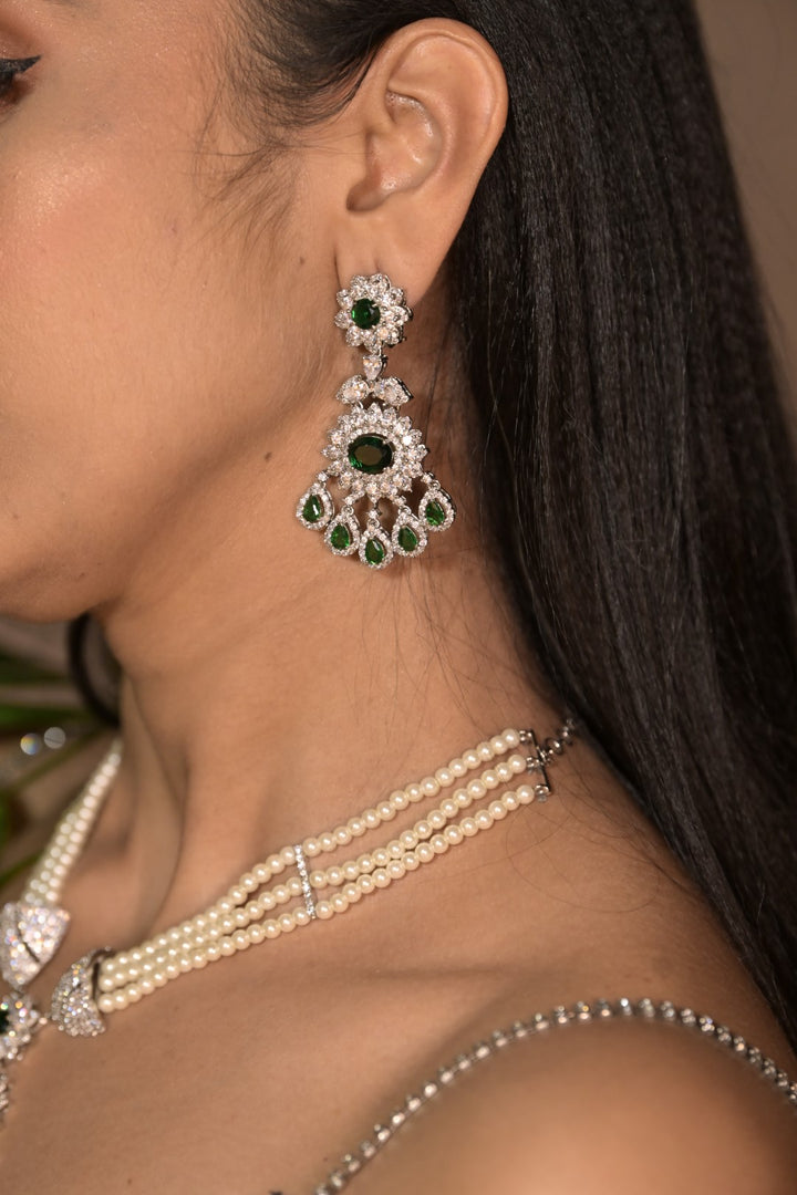 Radhika Emerald Majesty Pearl Necklace