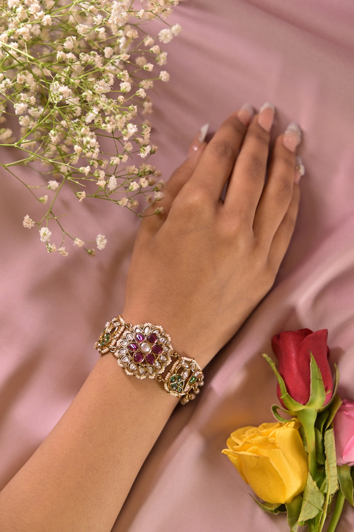 Navratan Phool Adjustable Bracelet