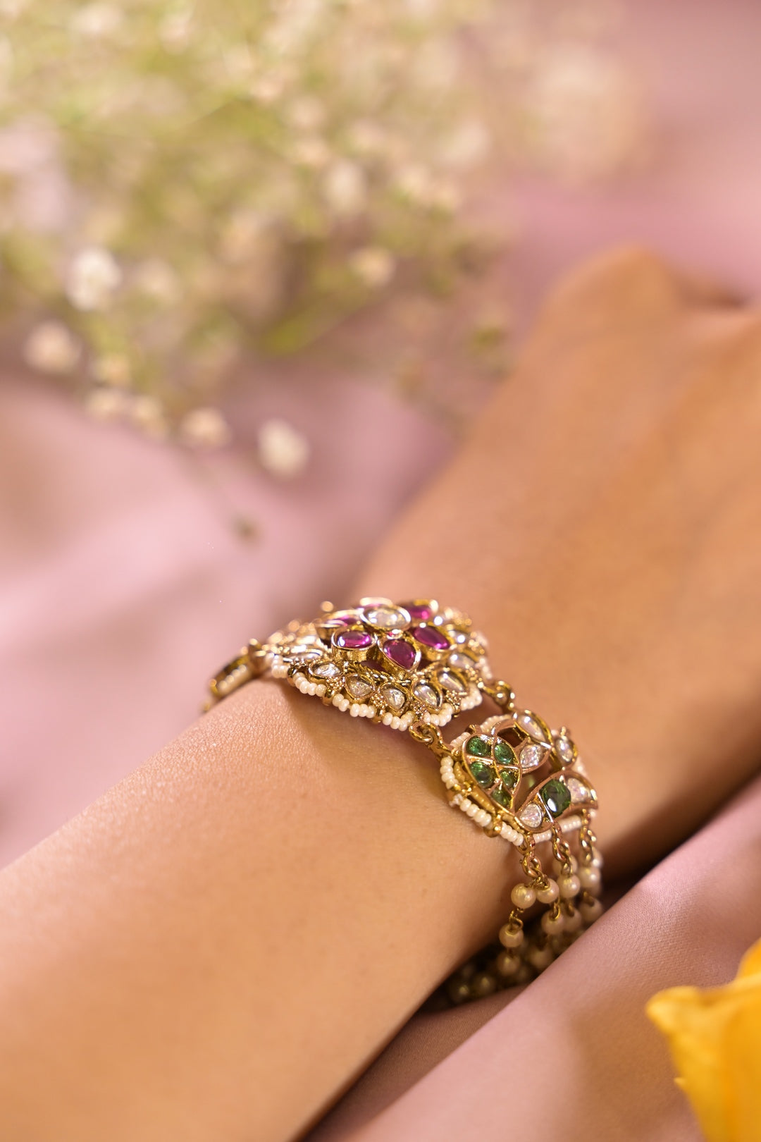 Navratan Phool Adjustable Bracelet