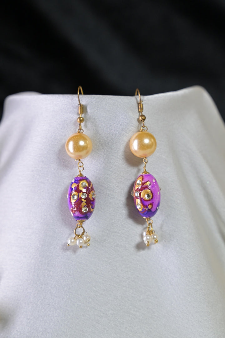 Rajasthani Purple Elegance Beaded Necklace