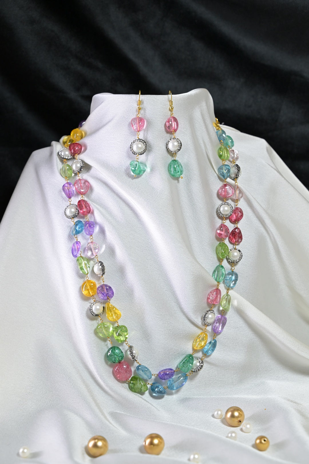 Rajasthani Fusion Multicolored Beaded Necklace