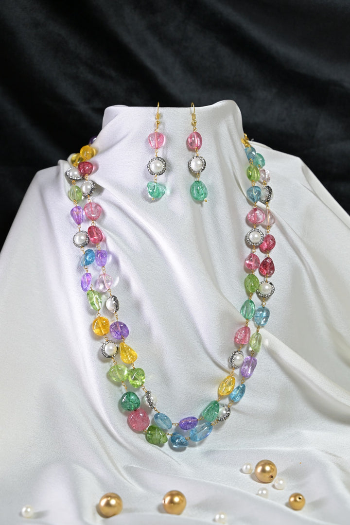 Rajasthani Fusion Multicolored Beaded Necklace