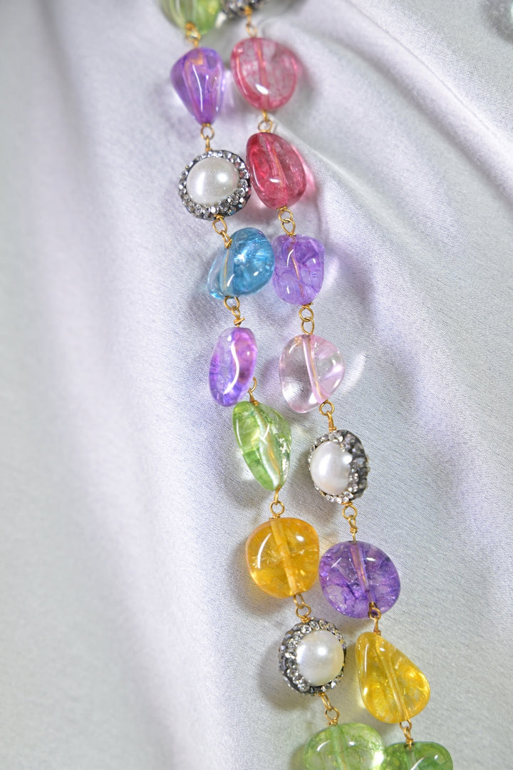 Rajasthani Fusion Multicolored Beaded Necklace