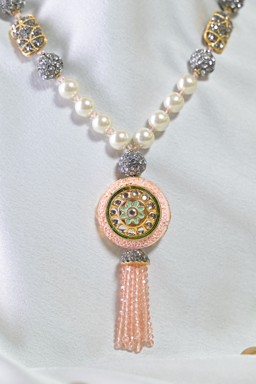 Rajasthani Fusion Pastel Boho Strings Beaded Necklace