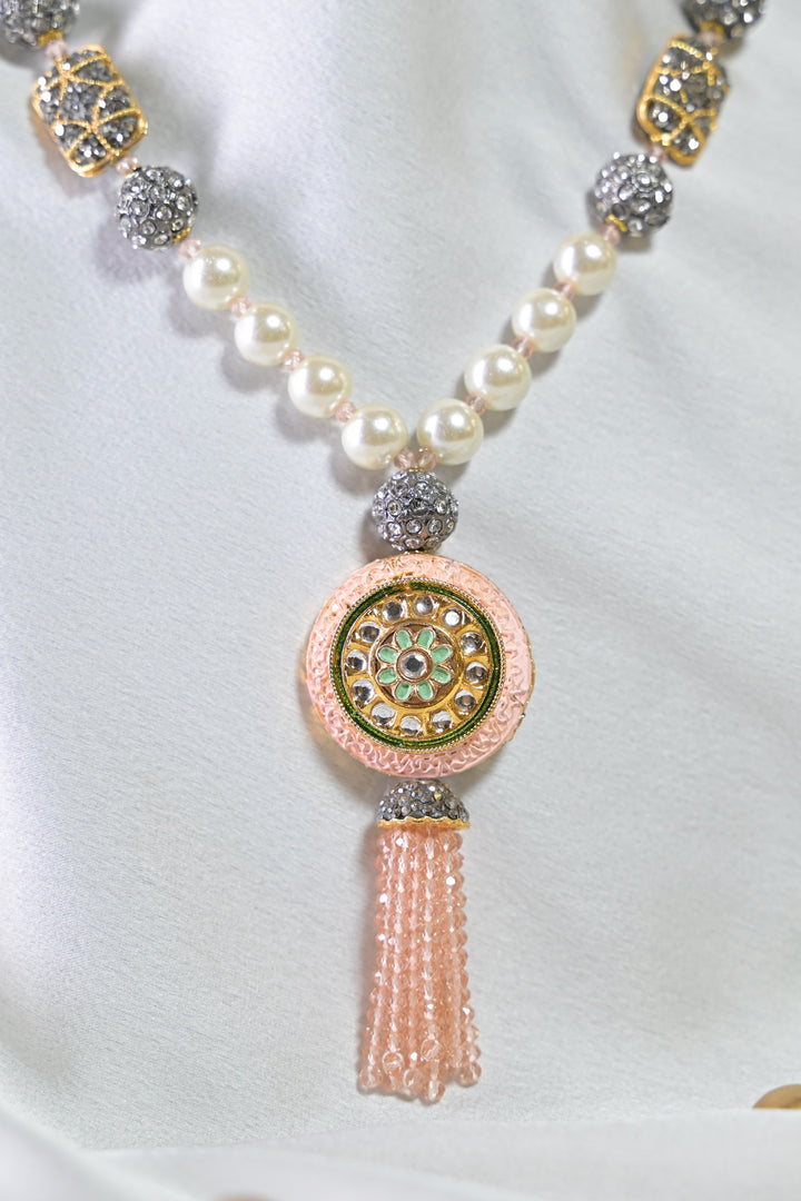 Rajasthani Fusion Pastel Boho Strings Beaded Necklace