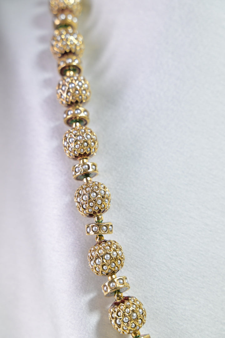 Desert Luxe Golden Handcrafted Beaded Necklace