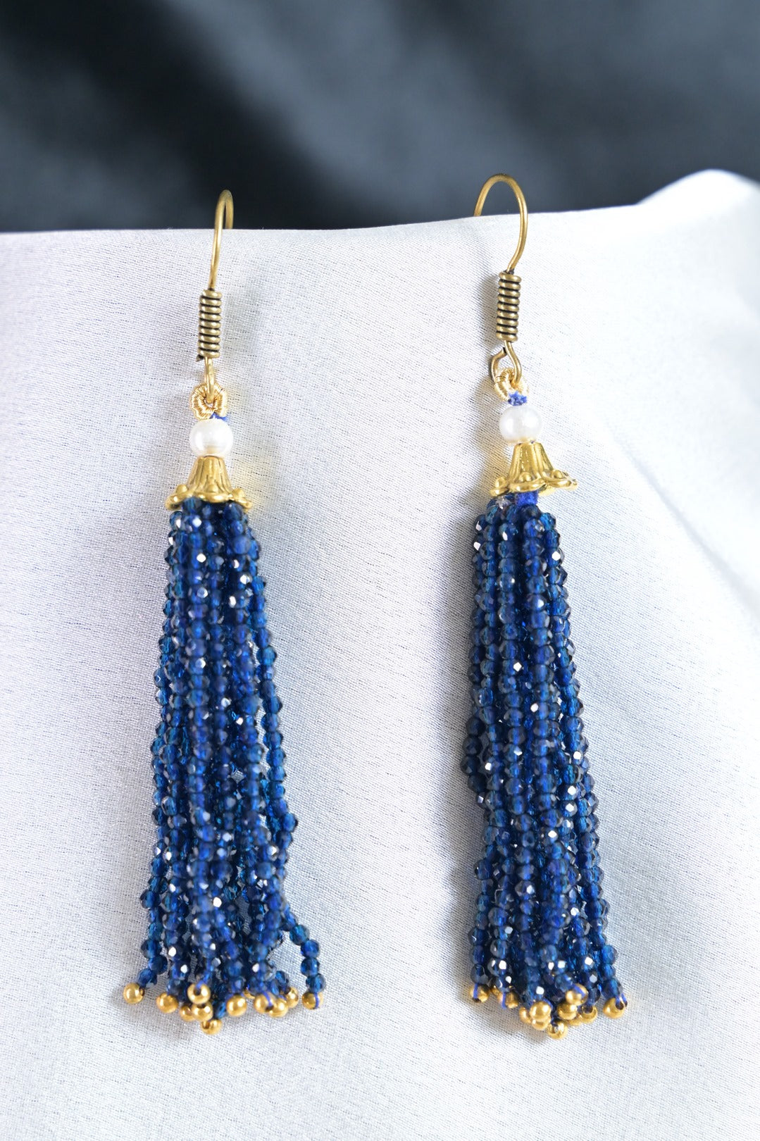 Pearl Oasis Blue Beaded Necklace