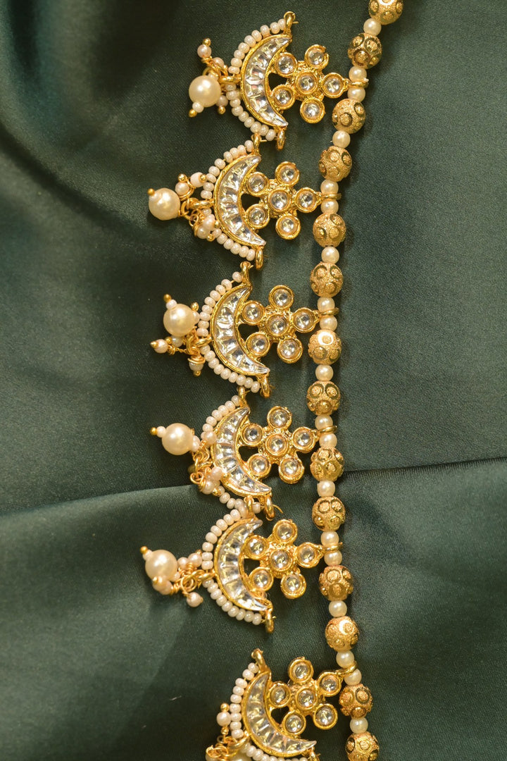 Damyanti Temple Golden Charms Pearl Drop Kamarbandh