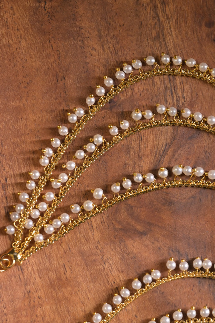 Riwaayat Gemstone Pearl Drop Layered Kaansahara