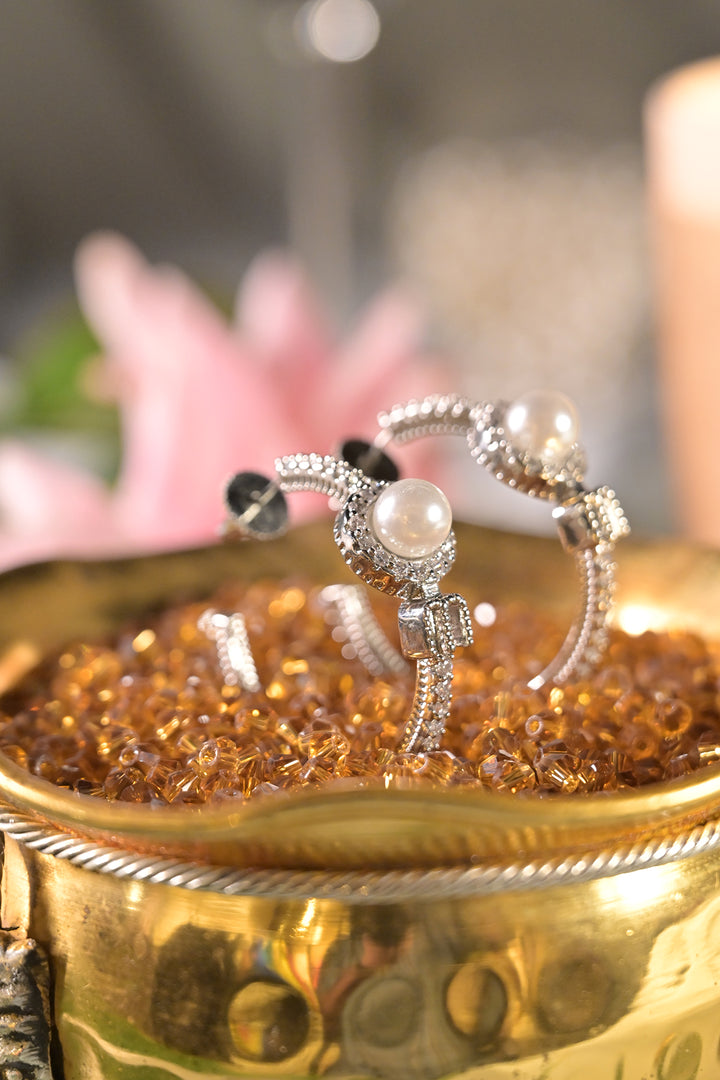 Manju Pearl Hoop Earrings