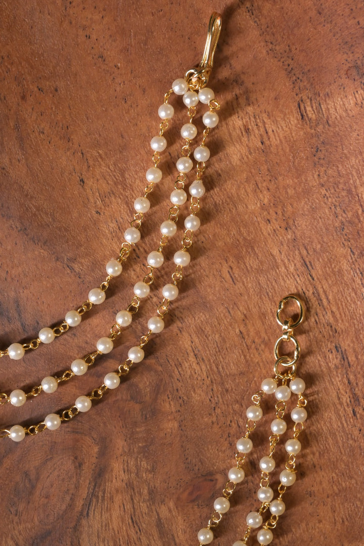 Lakshmi Three Layered Pearl Drop Kaansahara