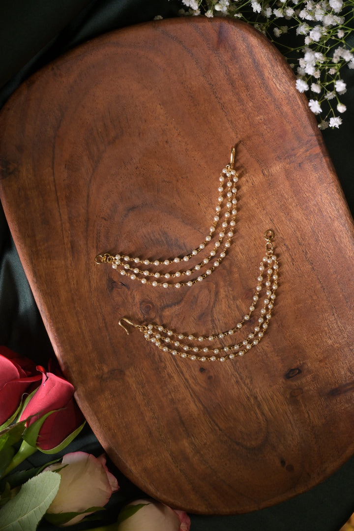 Lakshmi Three Layered Pearl Drop Kaansahara